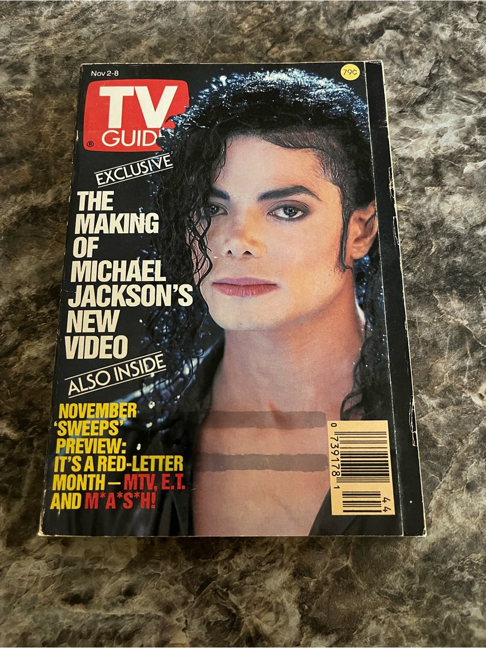 Vintage TV Guide magazine featuring Michael Jackson